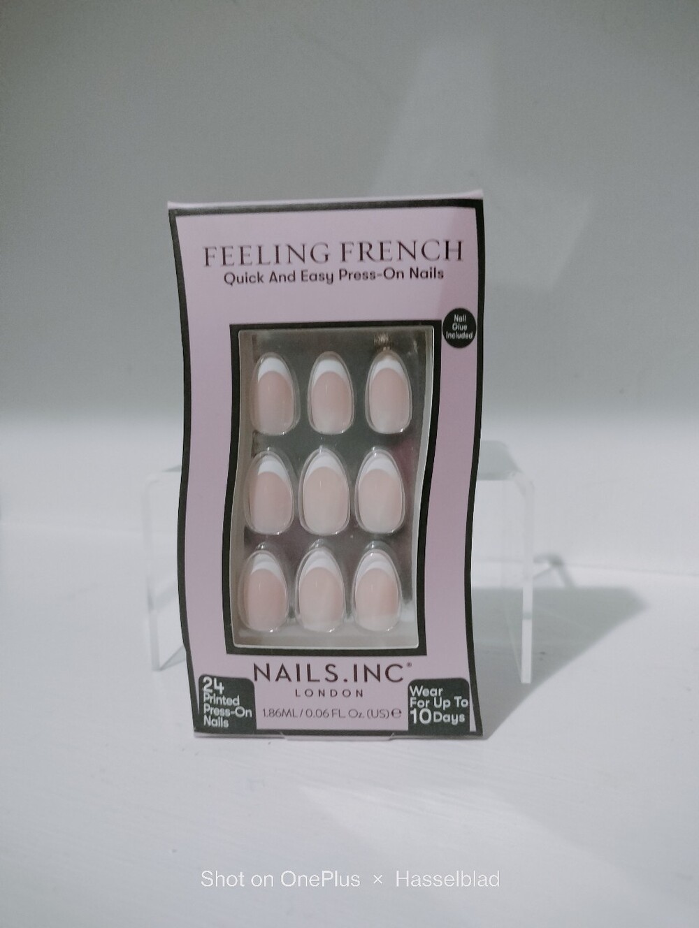 Nails Inc- Feeling French Press-On Nails - Pink White French Tip